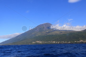 Landscapes of the islands of Pico and Sao Miguel  Azores. Portugal