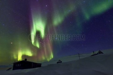 Kap Hope village (Igterajivit) during the polar nights in february 2016  Greenland