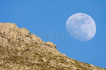 Moon over the mountain - Sierras de Cazorla Spain