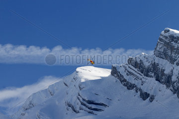 Helicopter flight - Aravis Alps France