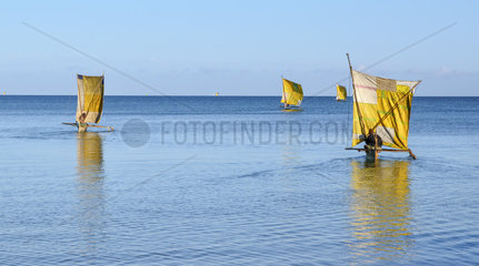 Vezo fischermen  Ifaty Bay  Ranobe lagoon  North of Toliara  Southwestern Madagascar
