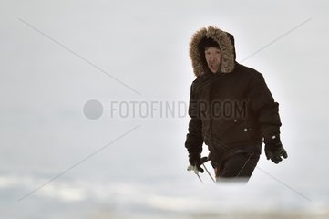 Inuit hunter in Igterajivit  february 2016  Greenland