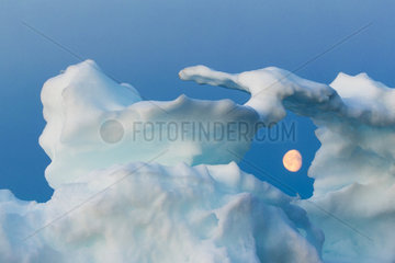 Full Moon and Iceberg - Hudson Bay Canada