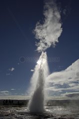 Geyser Strokkur erupting Iceland