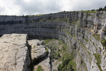 Geological cirque of Creux du Van  Jura  Switzerland