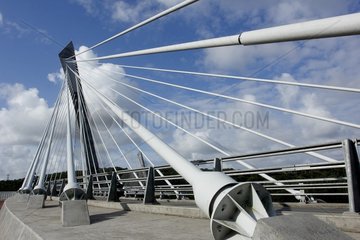 Le nouveau pont à haubans de Terenez  Bretagne  France