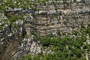 Folds in the limestone gorges of Meouge - France