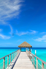 Fare dooor end platform with access to the lagoon - Rangiroa