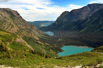 Grinnell lake in Glacier National Park  Montana  USA