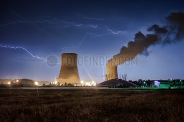Storm on the nuclear power plant of Civaux - France