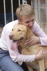 Adoption of a dog at a A.S.P.C.A refuge France