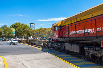 Train in the port of Buenos Aires - Argentina