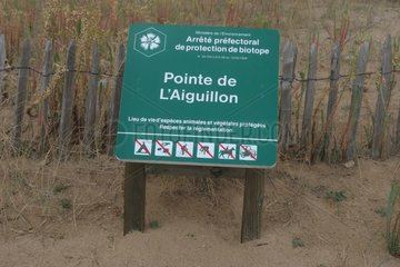 Panel of Decree of Biotope Pointe de l'Aiguillon France