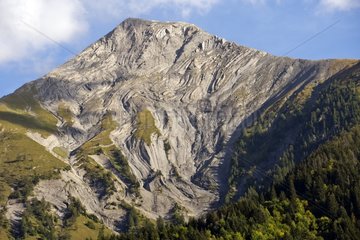 Folds in the limestone massif des Ecrins - Alps France