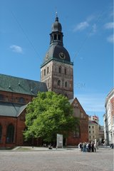 Bell-tower of a church of Riga the capital of Latvia