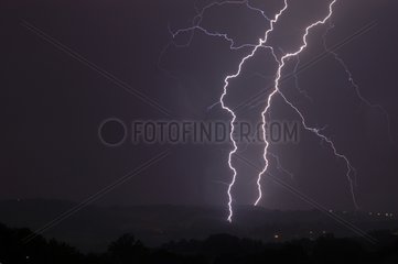Double lightning strike in Corrèze France