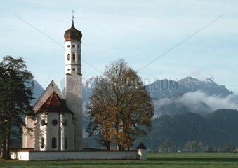 Kirche sterben Sankt Kolman in Schwangau in Bayerndeutschland