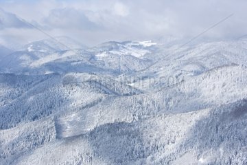 High plains and valley Gresson Rimbach winter - Vosges