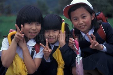 Jeunes filles écolières Kyushu Japon