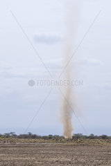 Dust twister  Magadi lake  Kenya