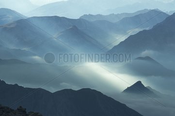 Mist on the mountains of Piedmont Italy