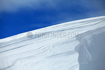 Successive layers of snow  Les Deux Alpes  France