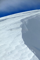 Successive layers of snow  Les Deux Alpes  France