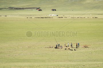 Archaeological excavations  Valley High Tamer - Site Tsaritsyn Ereg - Mongolia