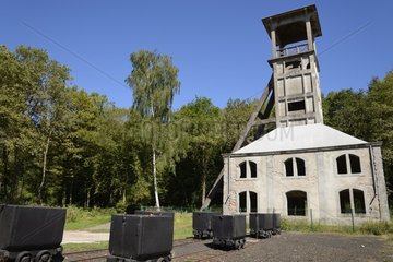 Headframe of the well St. Mary  Old coal mines  Ronchamp   Franche -Comte  France