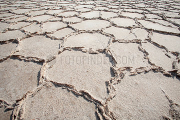 Salt Formations on Saltwater Lake  Dallol  Danakil Desert  Ethiopia