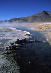 Volcanic hot water source on the Altiplano Uyuni Bolivia