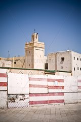 Minaret behind walls - Fez Morocco