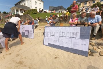 Aktivisten gegen die grünen Gezeiten Brittany Frankreich