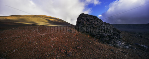 Plaine des Sables at the foot of the Piton Chysni  Reunion Island