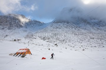 Ski expedition in Auyuittuq NP Baffin Canada