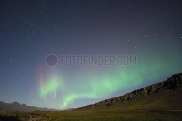 Aurora Borealis Faskrudsfjoerdur Island