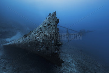 Wreck underwater  Reunion island
