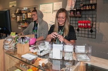 Individual marijuana joint is most popular item in marijuana dispensary. Denver  CO
