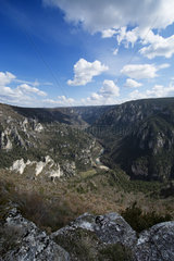 Gorges du Tarn from the sublime point Cevennes National Park   France
