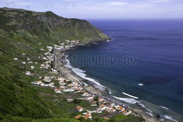 São Lourenço Bay  beach located in the northeast part of Santa Maria Island  Azores  Portugal  Atlantic Ocean