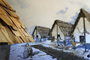 Exhibition on the life of Neolithic men   Clairvaux-les-Lacs   at the lakes Chalain and Clairvaux   Jura  France