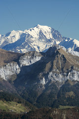 Mont Blanc massif autumn  Haute-Savoie  Massif  France
