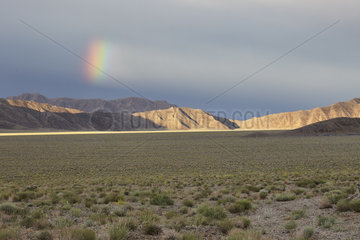 Rainbow above mountains of Iran. Ilam province  Iran.