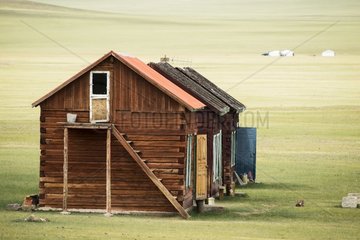 Huts in the Mongolian steppe  Tsaritsyn Ereg - Province of Arkhangai - Mongolia