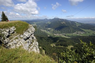 View Jougne Suchet in Switzerland from the top of Mont d'Or Métabief  altitude1461 m   Jura  France