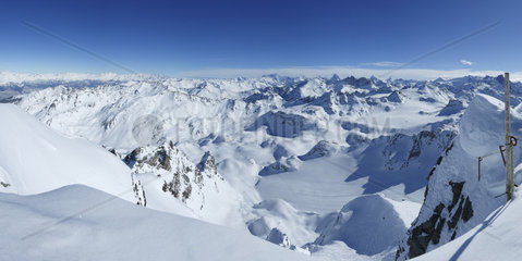 Mont-fort in winter Verbier  Alps  Switzerland
