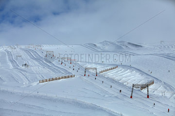 Ski slopes  resort Les Deux Alpes  France