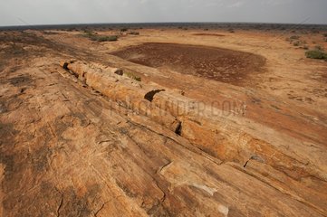Mudanda rock or Rock of dried meat  Tsavo East National Park  Kenya