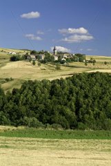 Village on the Mezenc plateau in Auvergne France