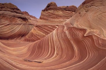 Eroded sandstone cliffs in Paria Canyon Utah United States
